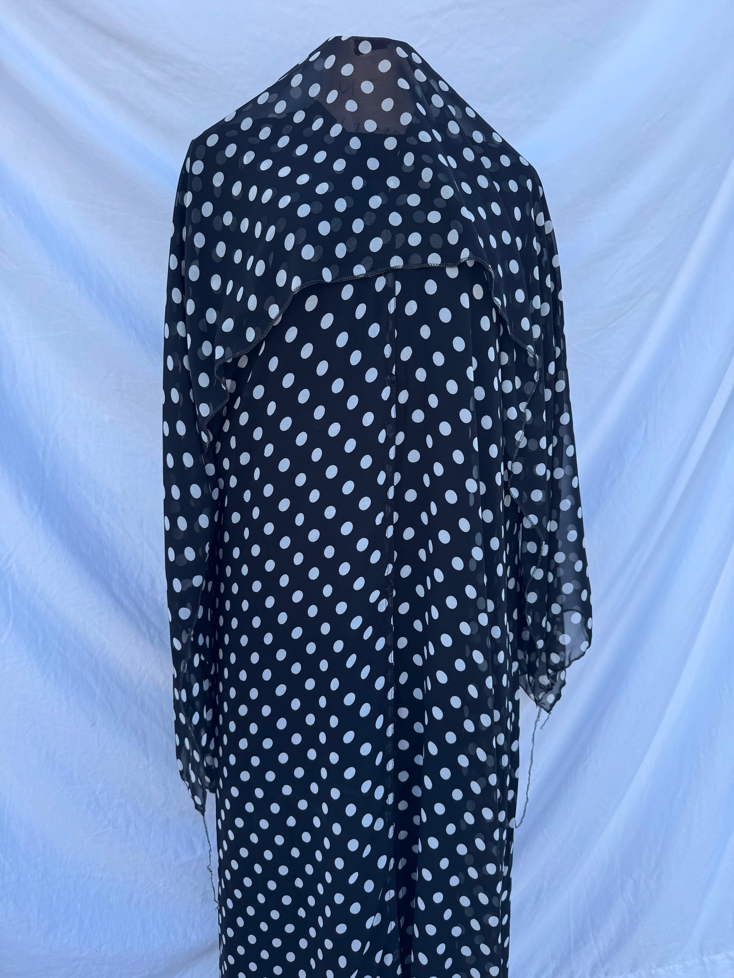 Black Polka Dot Abaya