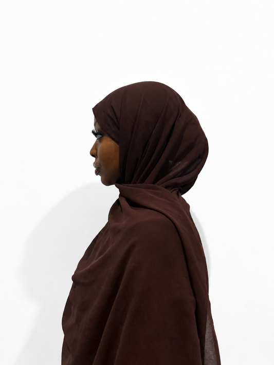 Cocoa Dark Brown Chiffon