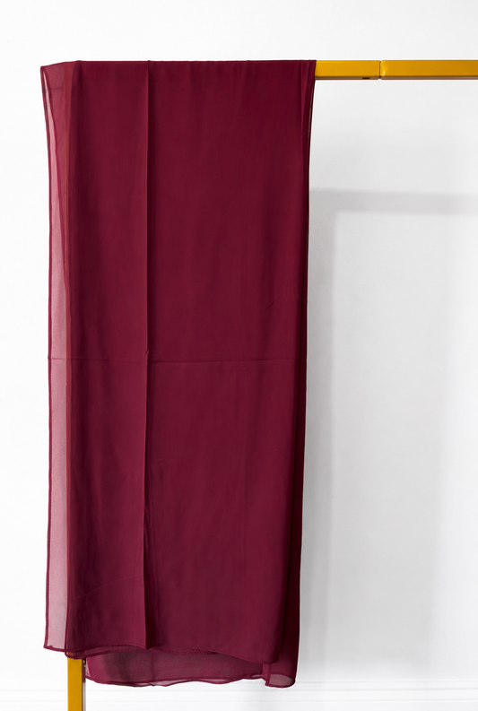 Burgundy Chiffon