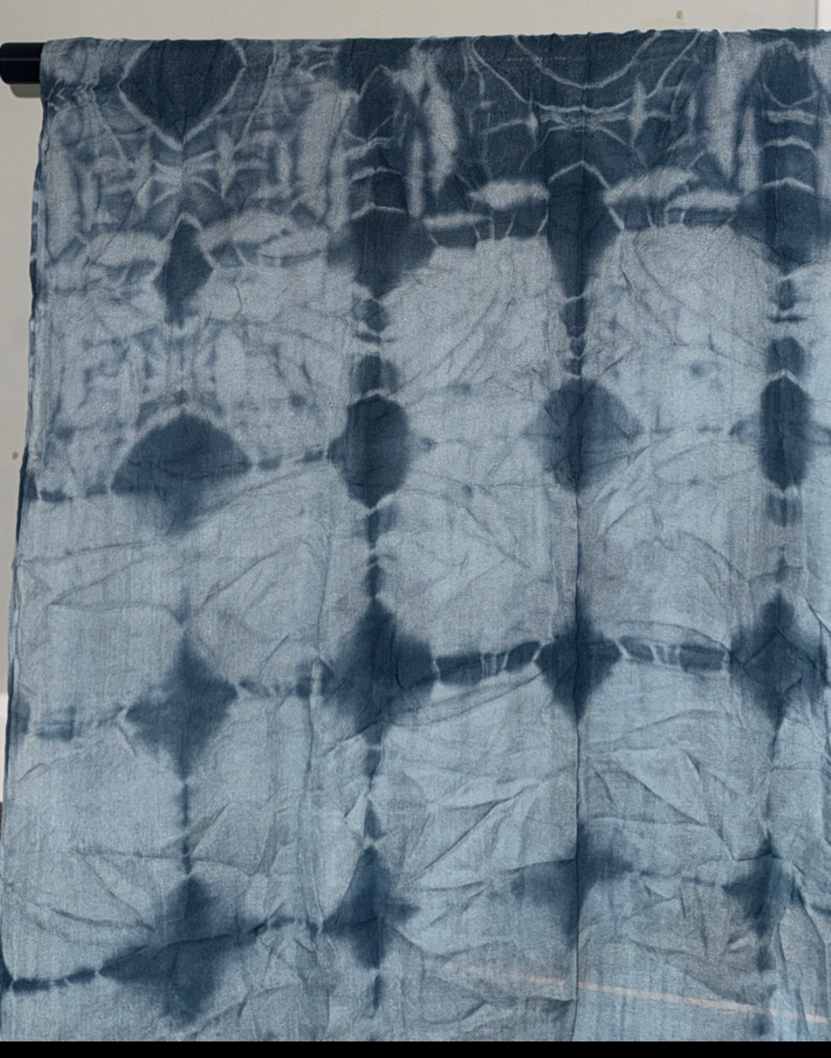 Blue Haze Tie-Dye Scarf