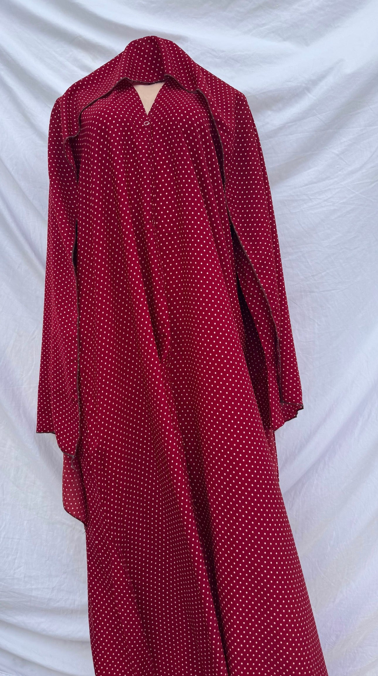Red Polka Dot Abaya