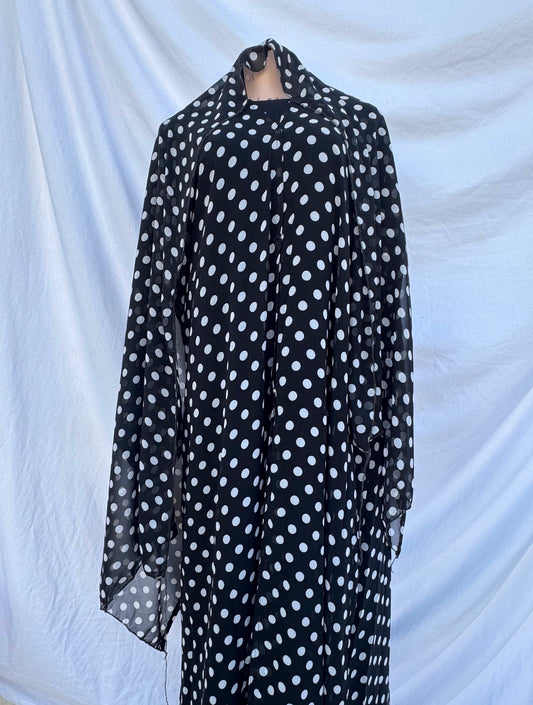 Black Polka Dot Abaya