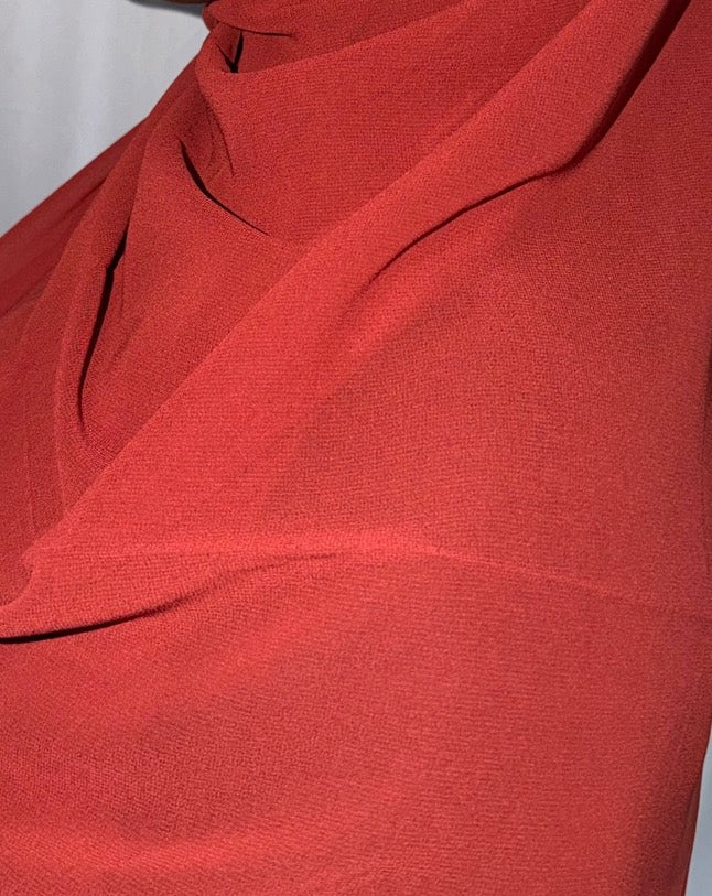 Terracotta Red Chiffon