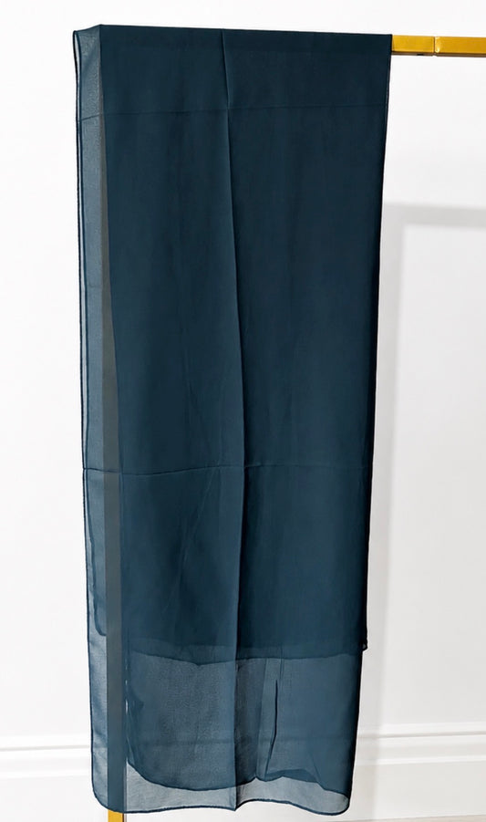 Dark Teal Chiffon