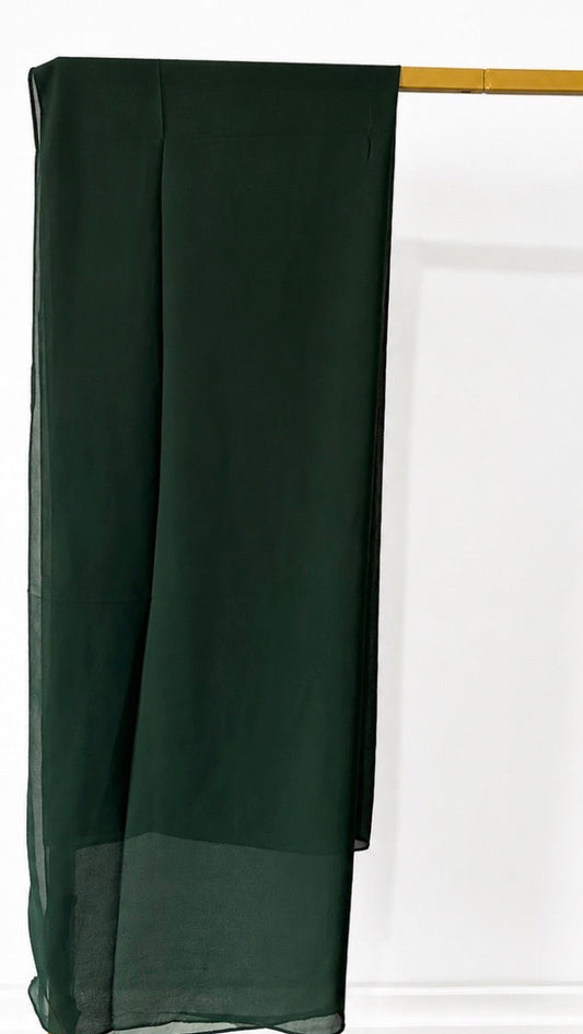 Dark Green Chiffon