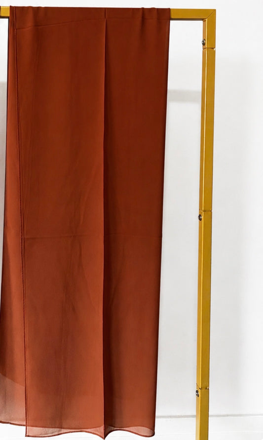 Rust Brown Chiffon